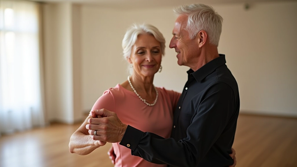 Couple dancing bachata together with synchronized movement and rhythm, showing proper posture and engagement